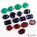 Certified 175 Cts/17 Pcs Natural Multi Color Ruby Emerald Sapphire Mix Cut Gems