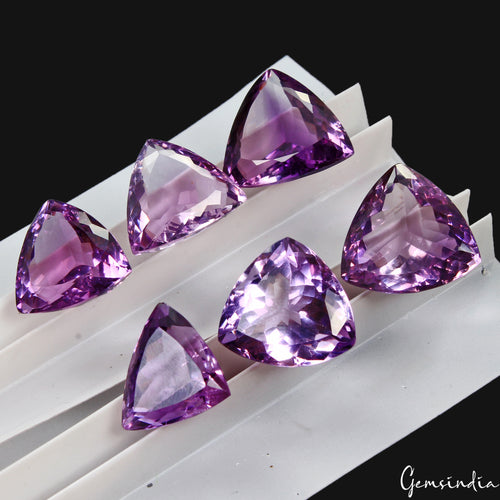 Amethyst Lot, Loose Gemstone, Purple — 6 Pieces, 15mm to 17mm, 75.90 Ct
