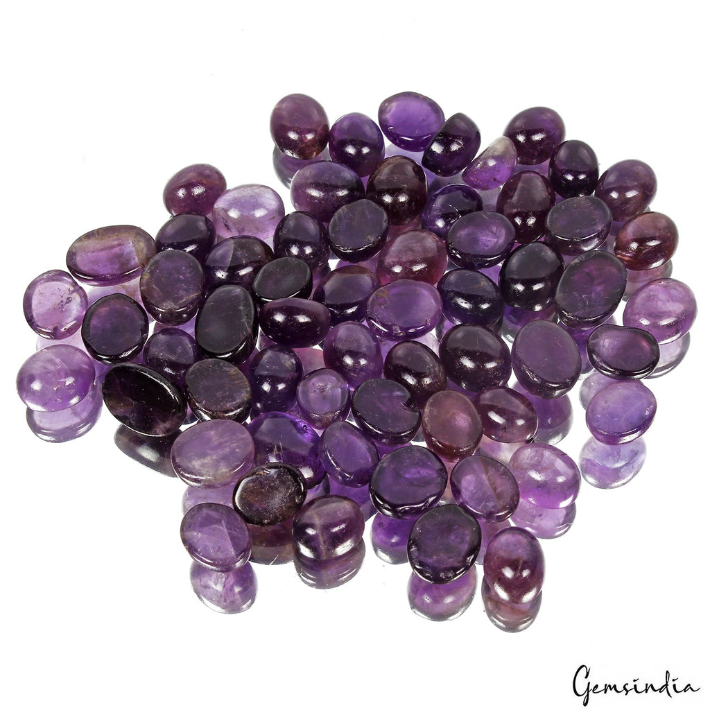300 Ct. Natural Untreated Purple Amethyst Oval Cabochon Wholesale Loose Gems Lot