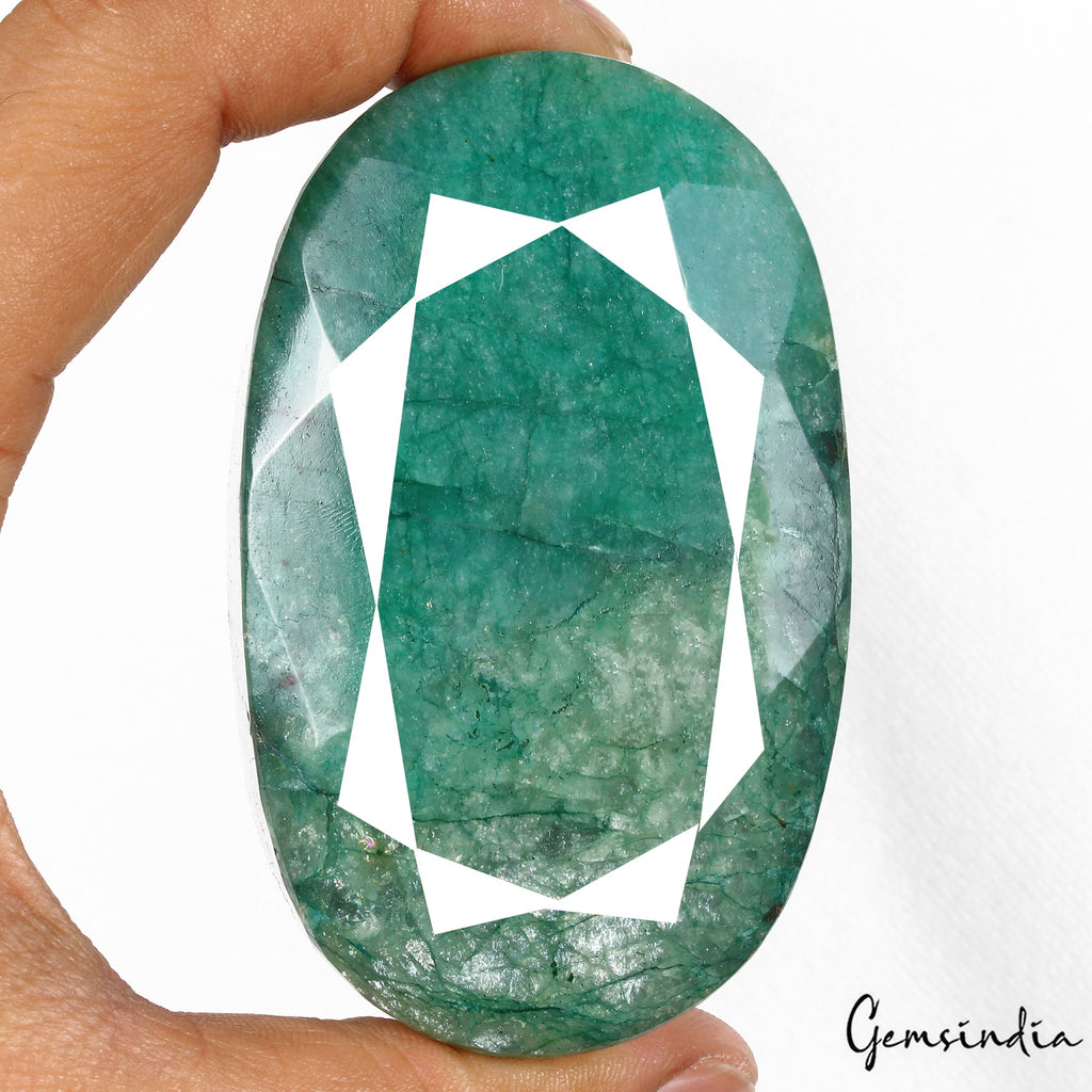 1620 Cts Natural Brazilian Blue Green Emerald w Silver Shine Oval Huge Loose Gem