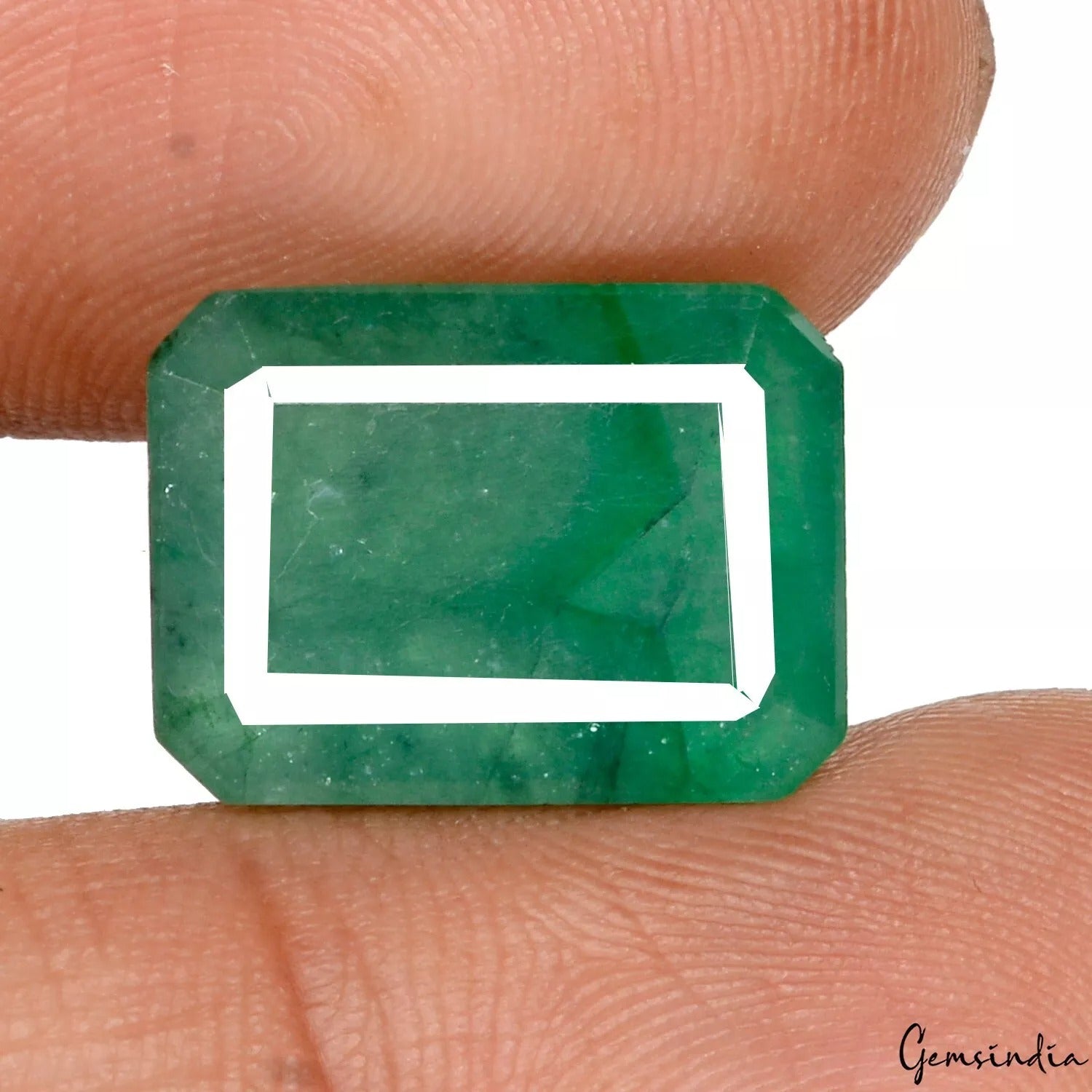 Emerald Loose Gemstone, Untreated — 15x11x7 mm, 11.70 Ct, Zambia