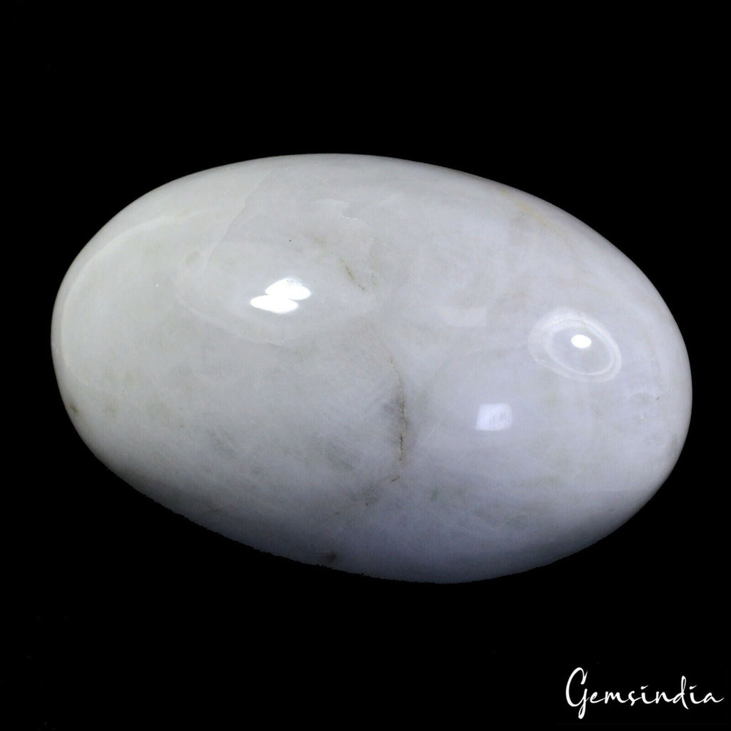 Big 8.2 Kilo Natural White Calcite Crystal Healing Mineral Egg Cabochon Gemstone