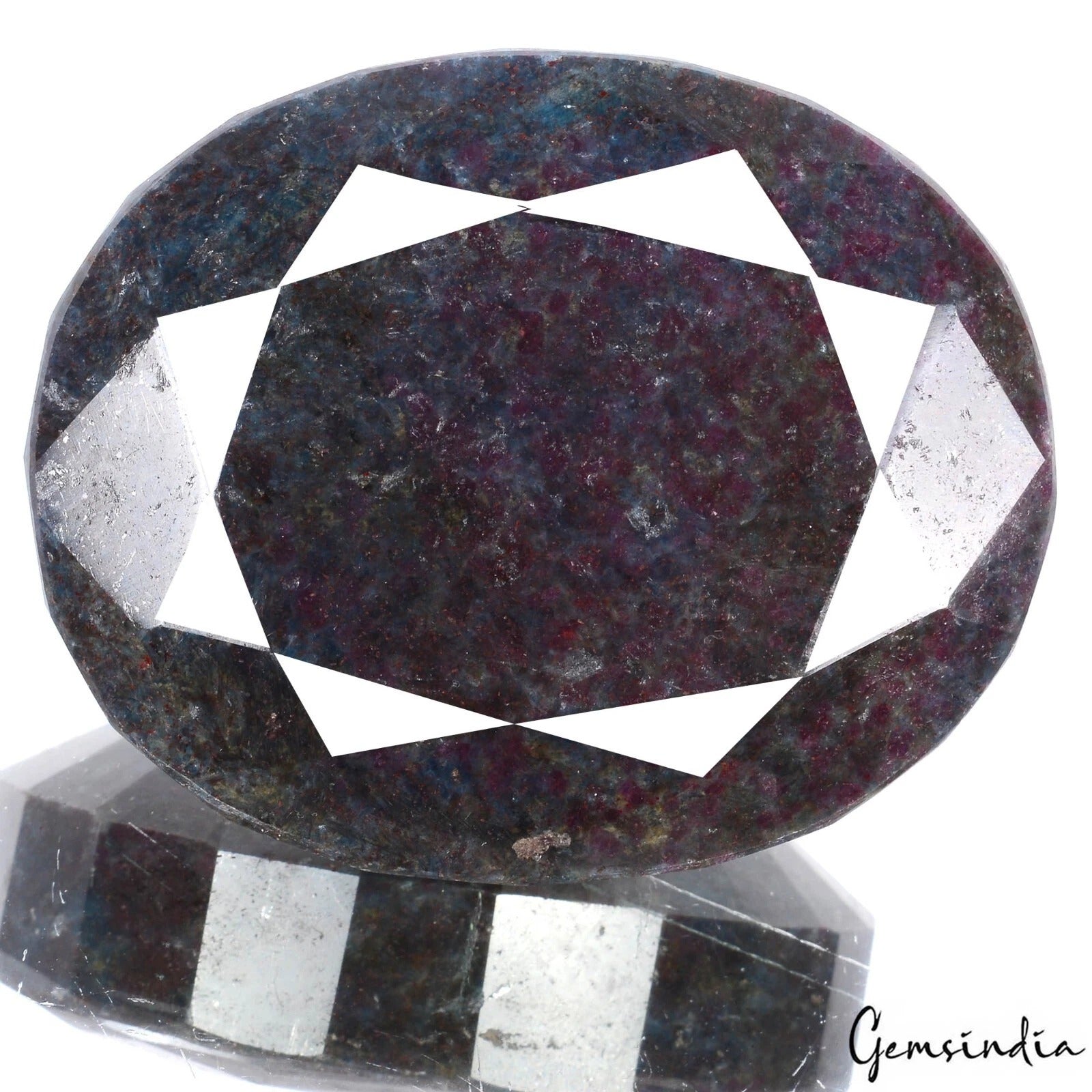 1370 Ct Natural Untreated Ruby Kyanite Oval Cut Huge Gemstone From Madagascar