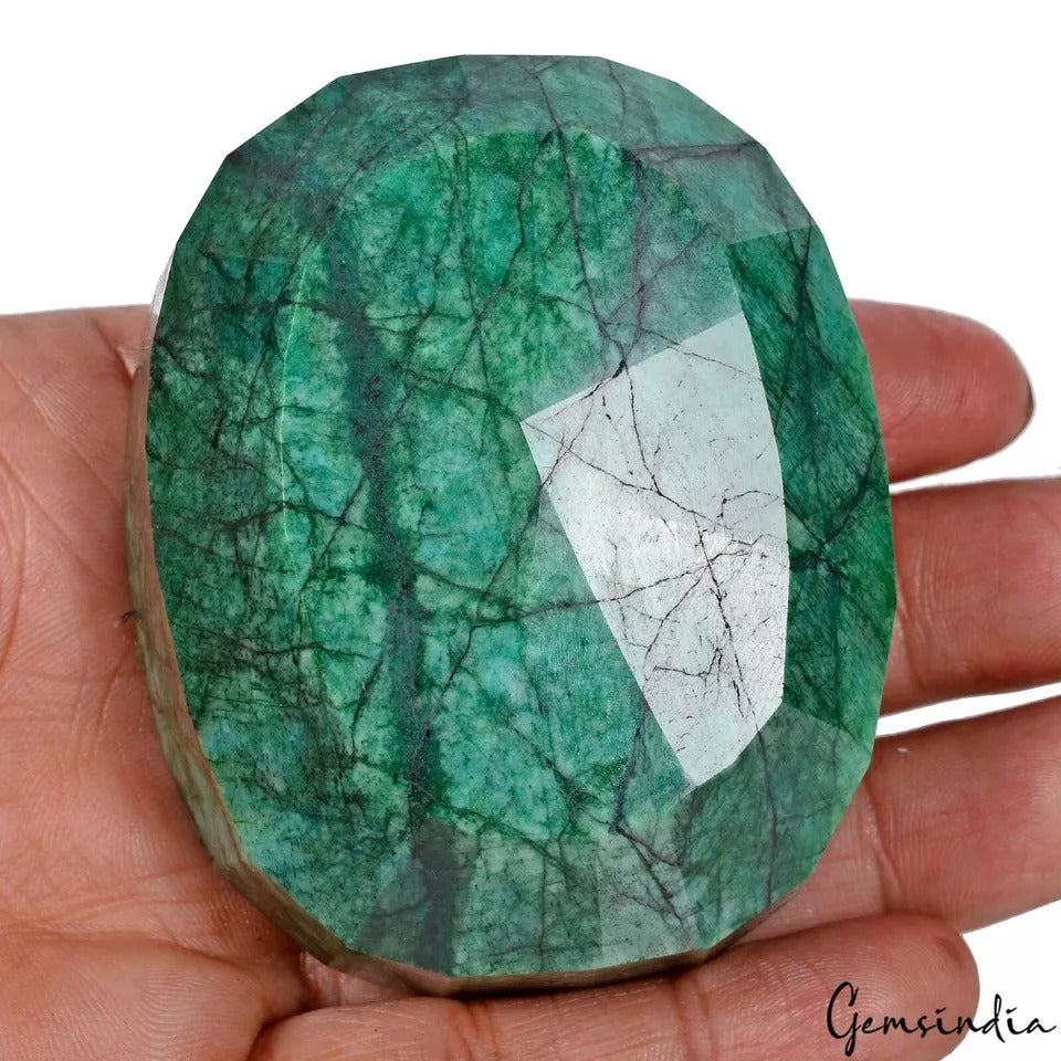 1280 Ct Natural Green Brazilian Emerald Earth Mined Huge Oval Certified Gemstone