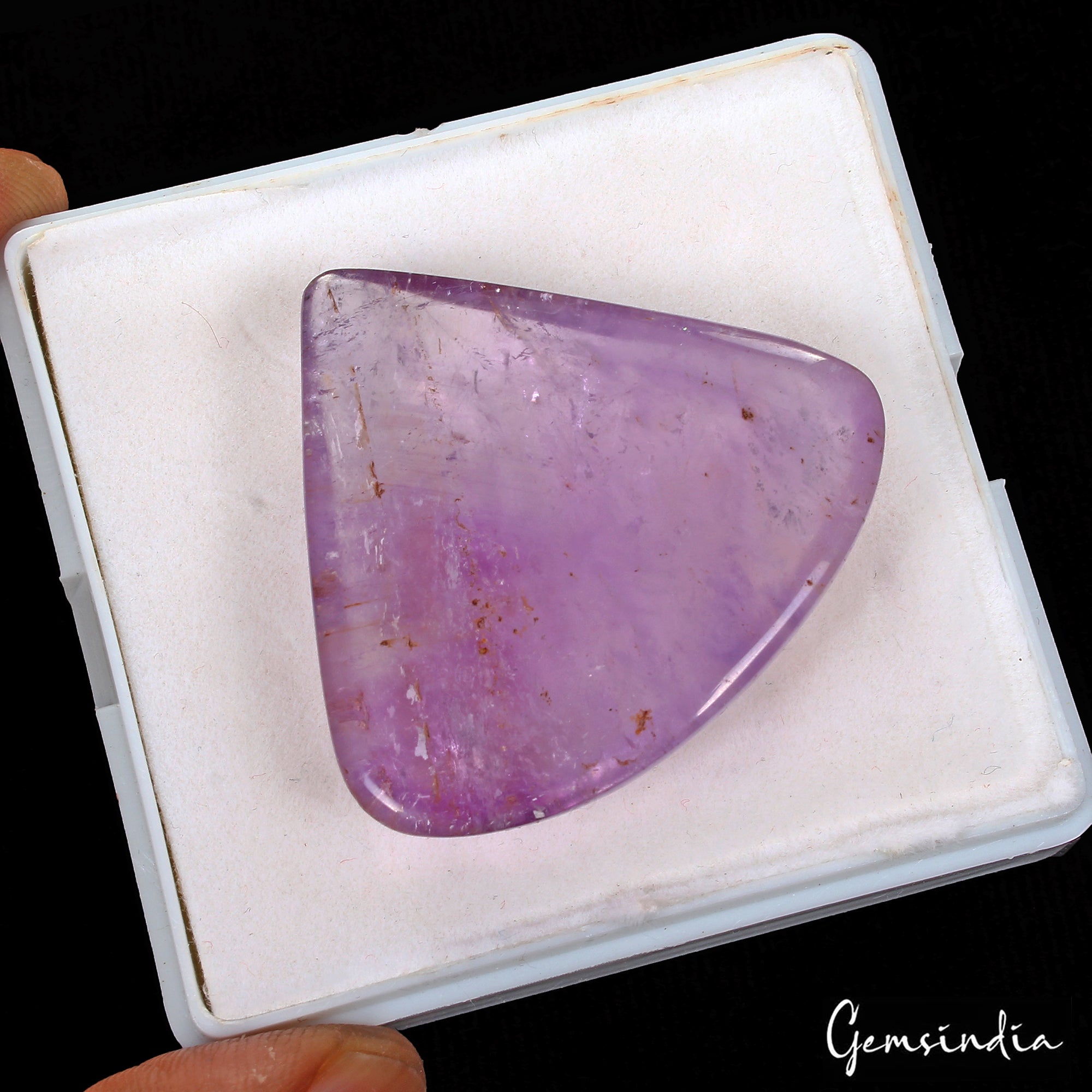 116.40 Cts Natural Untreated Dark Amethyst Pear Cab Loose Gemstone For Jewelry