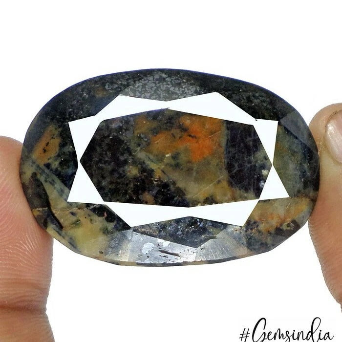 Sapphire Loose Gemstone, Untreated, Black — 42x28 x16 mm, 241.70 Ct, Madagascar