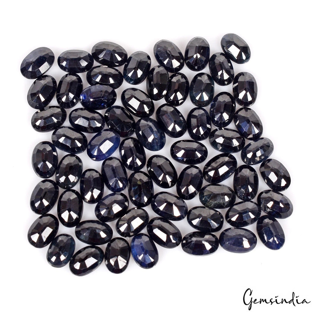 38.60 Ct Natural Blue Sapphire Oval Cut 6*4 mm 60 Pcs Certified Loose Gemstones