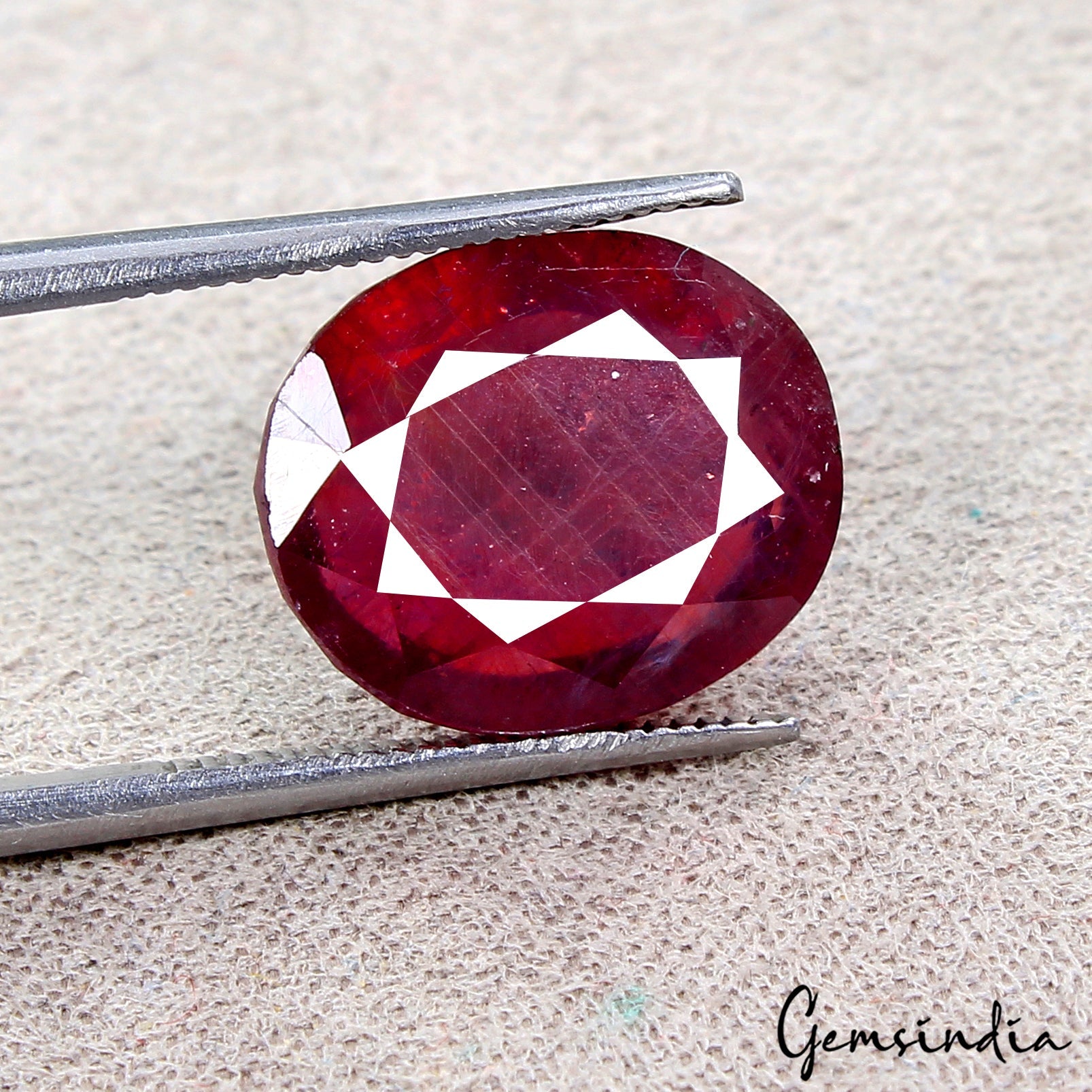 Certified 12.10 Ct Natural Untreated Red Ruby Oval Faceted Gems From Mozambique