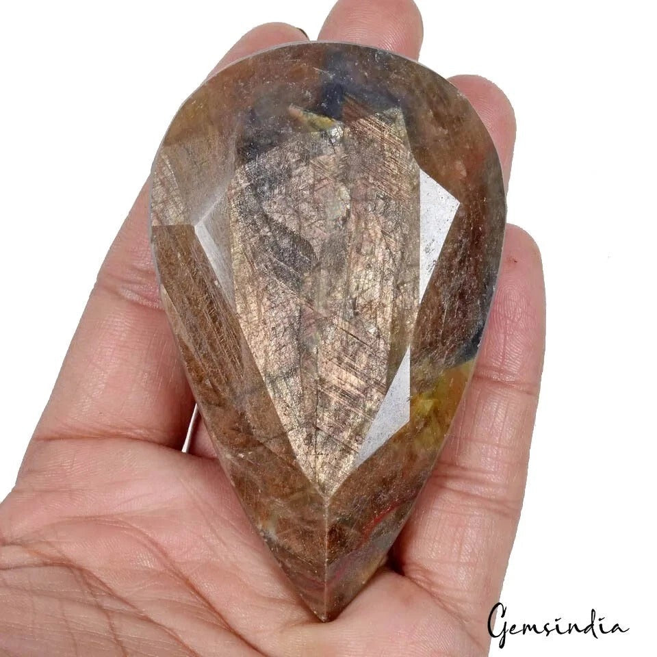 1170Ct Natural Untreated Brown Sapphire Pear Faceted Earth Mined Museum Size Gem