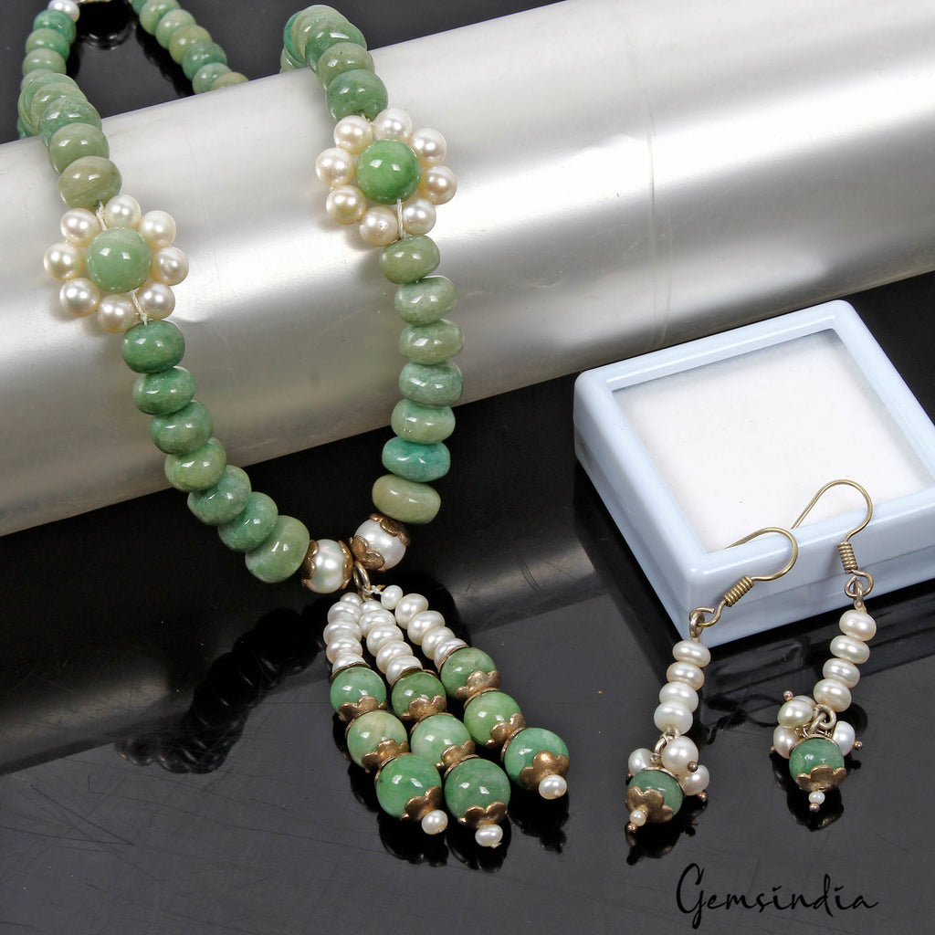 Emerald Necklace, Untreated, Green — 18 Inch, Brazil