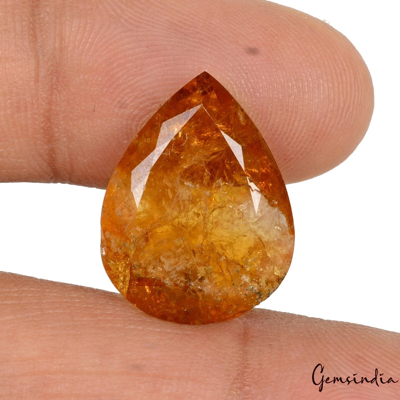 17.10 Cts Natural Untreated Honey Brown Sphalerite Pear Cut Loose Precious Gem