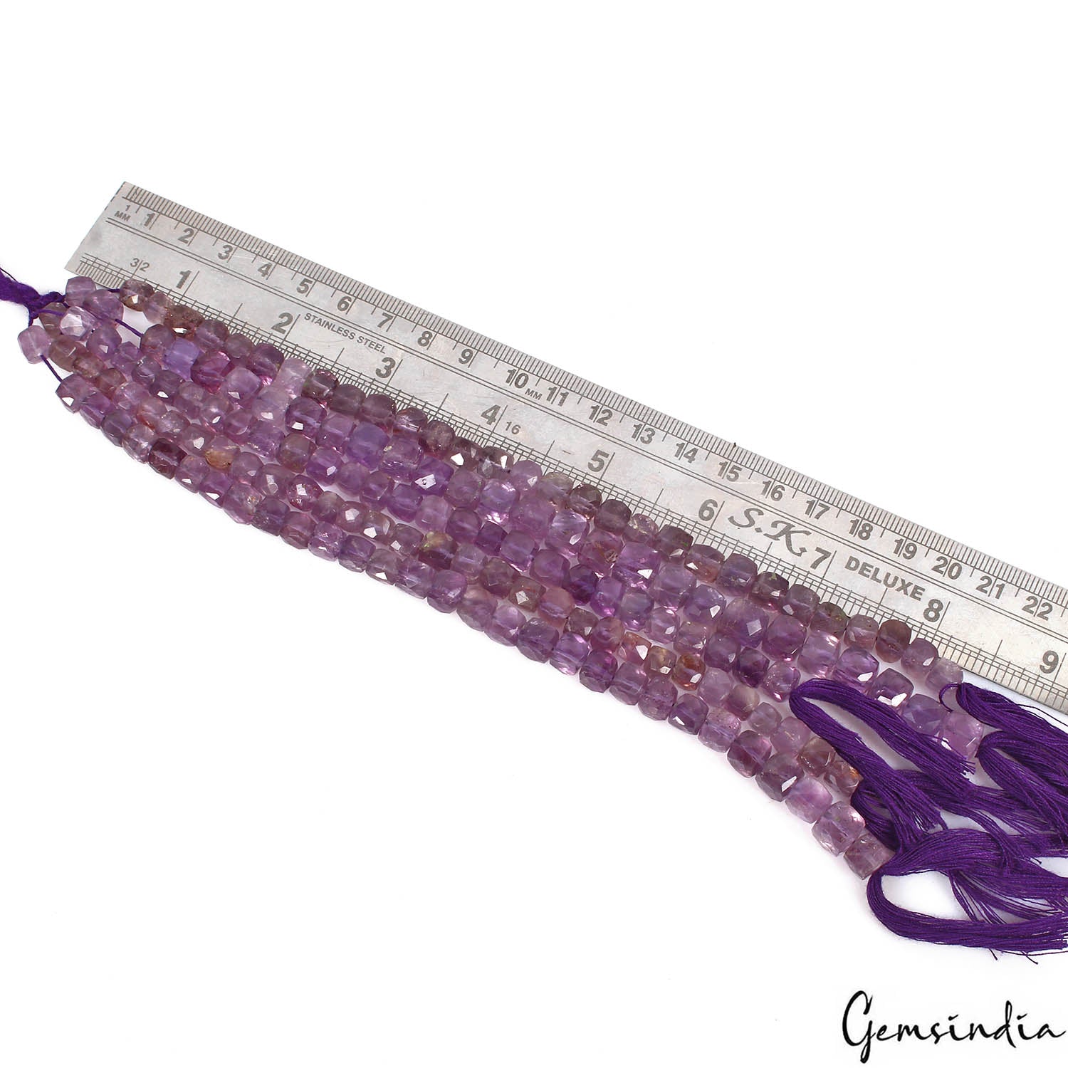 Amethyst Loose Gemstone, Untreated, Purple — 6mm to 8mm, 480 Ct, Madagascar