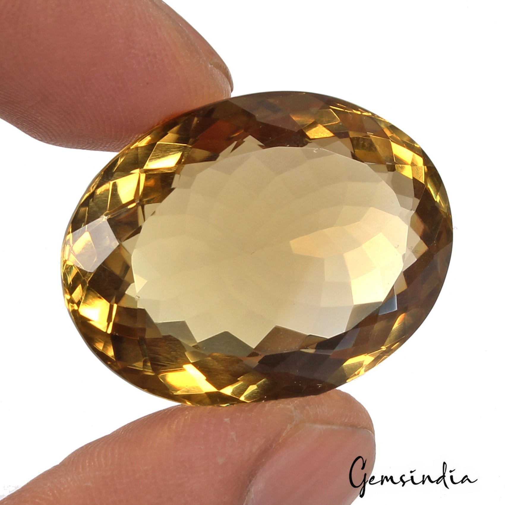 57.20 Ct VVS Natural Citrine AAA Yellow Brown Huge Oval Cut Gemstone 30*23*12mm
