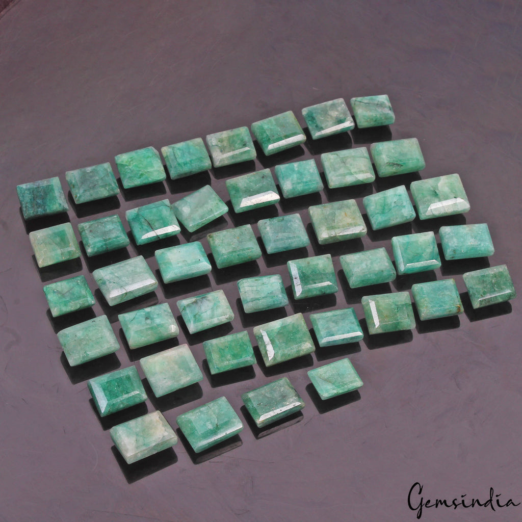 820 Ct/44 Pcs Natural Brazilian Green Emerald Baguette Cut Loose Gem For Jewelry