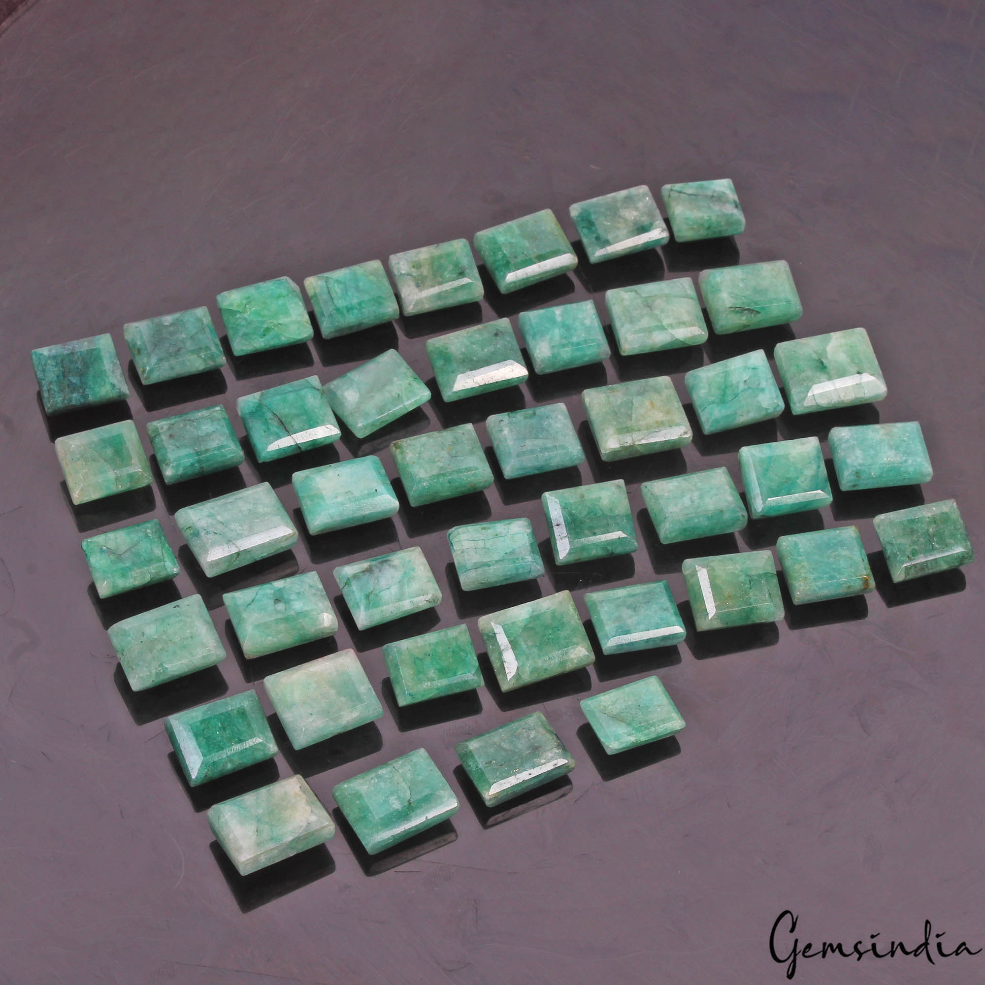 820 Ct/44 Pcs Natural Brazilian Green Emerald Baguette Cut Loose Gem For Jewelry
