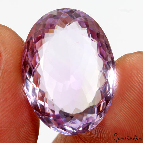 Amethyst Loose Gemstone, Untreated, Purple — 24x18x9mm, 27.30 Ct