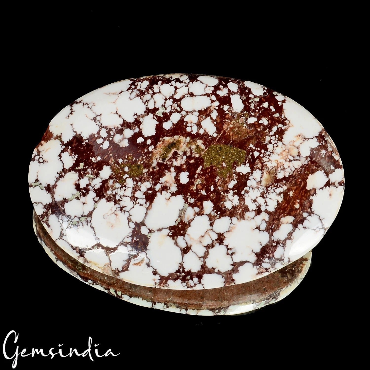 164.80Ct Natural White Wild horse Turquoise Oval Cabochon Loose Jewelry Gemstone