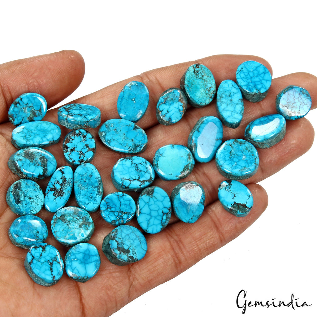 280 Ct/29Pc Natural USA Blue Turquoise Oval Cab Loose Wholesale Gems For Jewelry