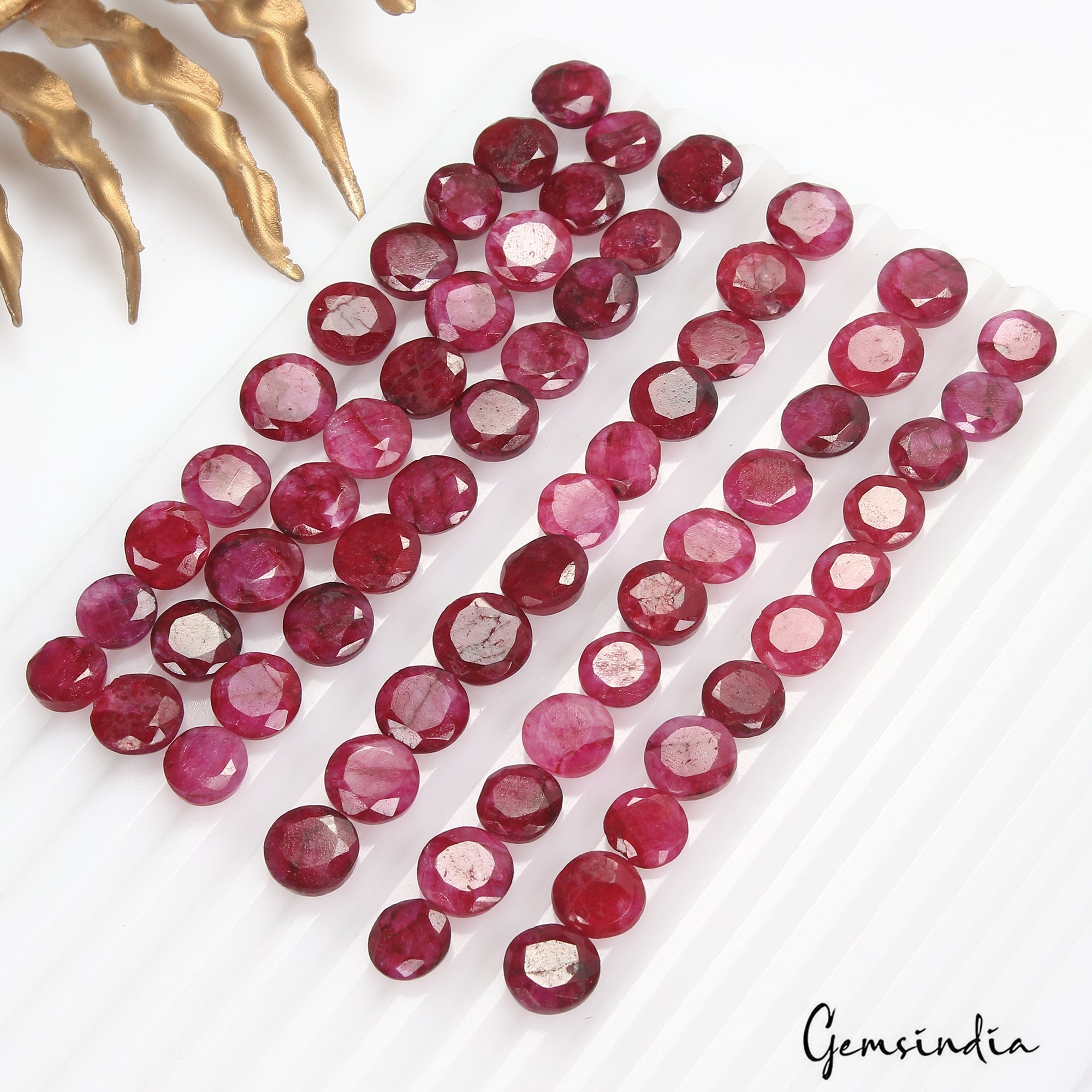 220 Ct/64 Pc Natural Pink Beryl Bixbite USA Round Cut Loose Gems Lot For Jewelry