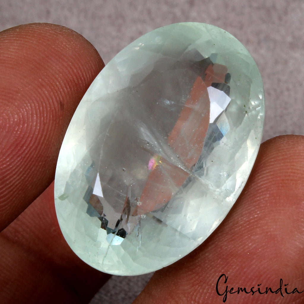 Huge 41.10 Cts Natural Aquamarine Ocean Blue Oval Cut Unheated Gemstone, Brazil