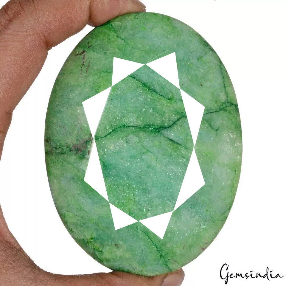 2220 Ct Natural Green Brazilian Emerald Oval Cut Faceted Earth Mined Huge Gems
