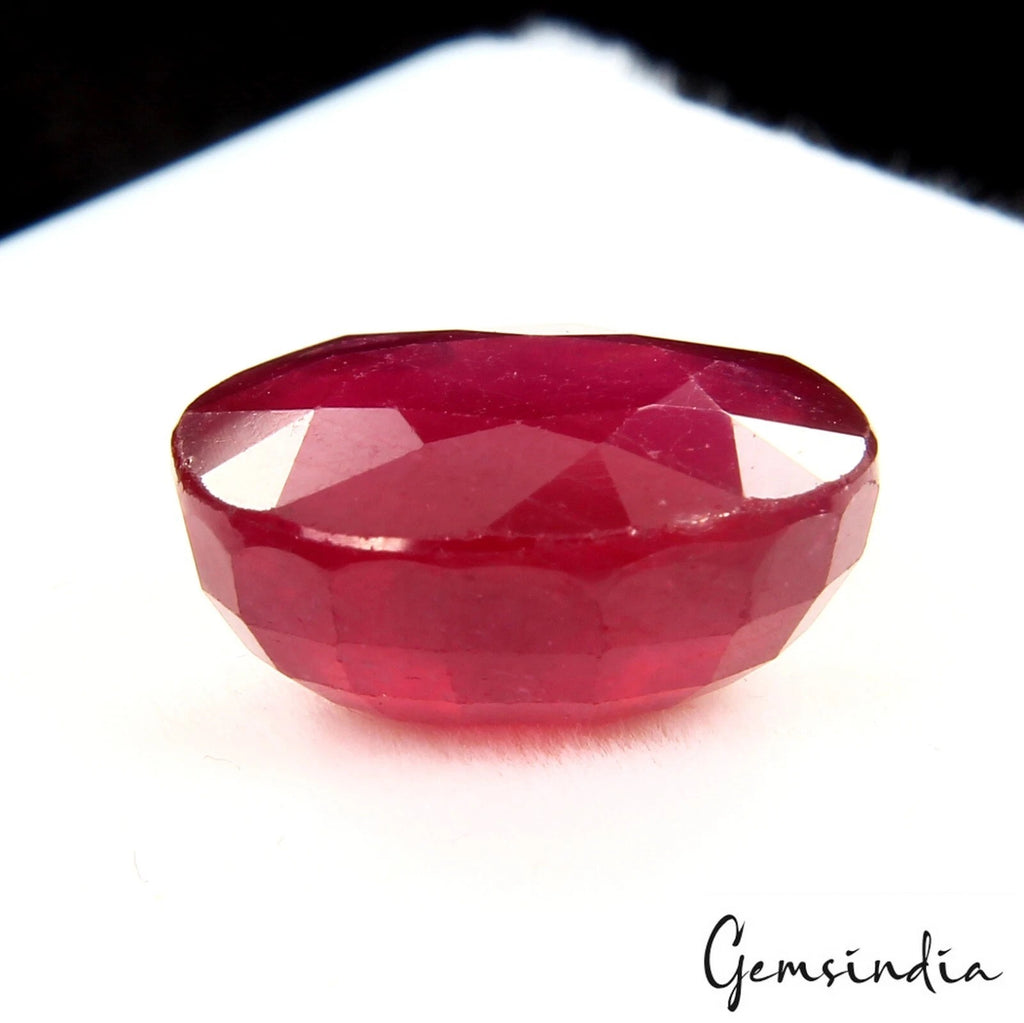 Ruby Loose Gemstone, Heated, Red — 12x9x7 mm, 8.90 Ct, Mozambique