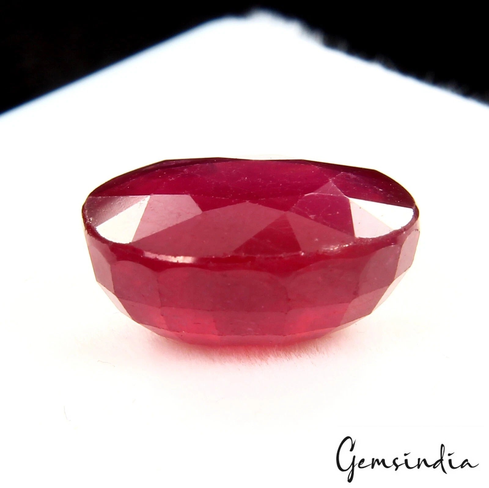Ruby Loose Gemstone, Heated, Red — 12x9x7 mm, 8.90 Ct, Mozambique