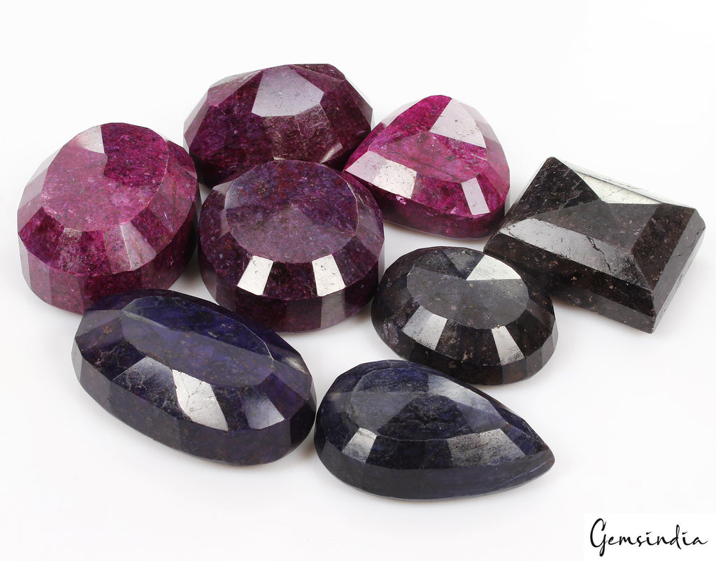 7600Ct Natural Ruby & Sapphire Mix Cut Loose Earth Mined Gemstones Wholesale Lot