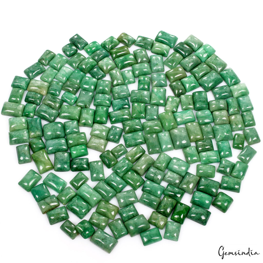 2500 Ct Natural Green Emerald Rectangular Cabochon Loose Ring Size Gemstones Lot