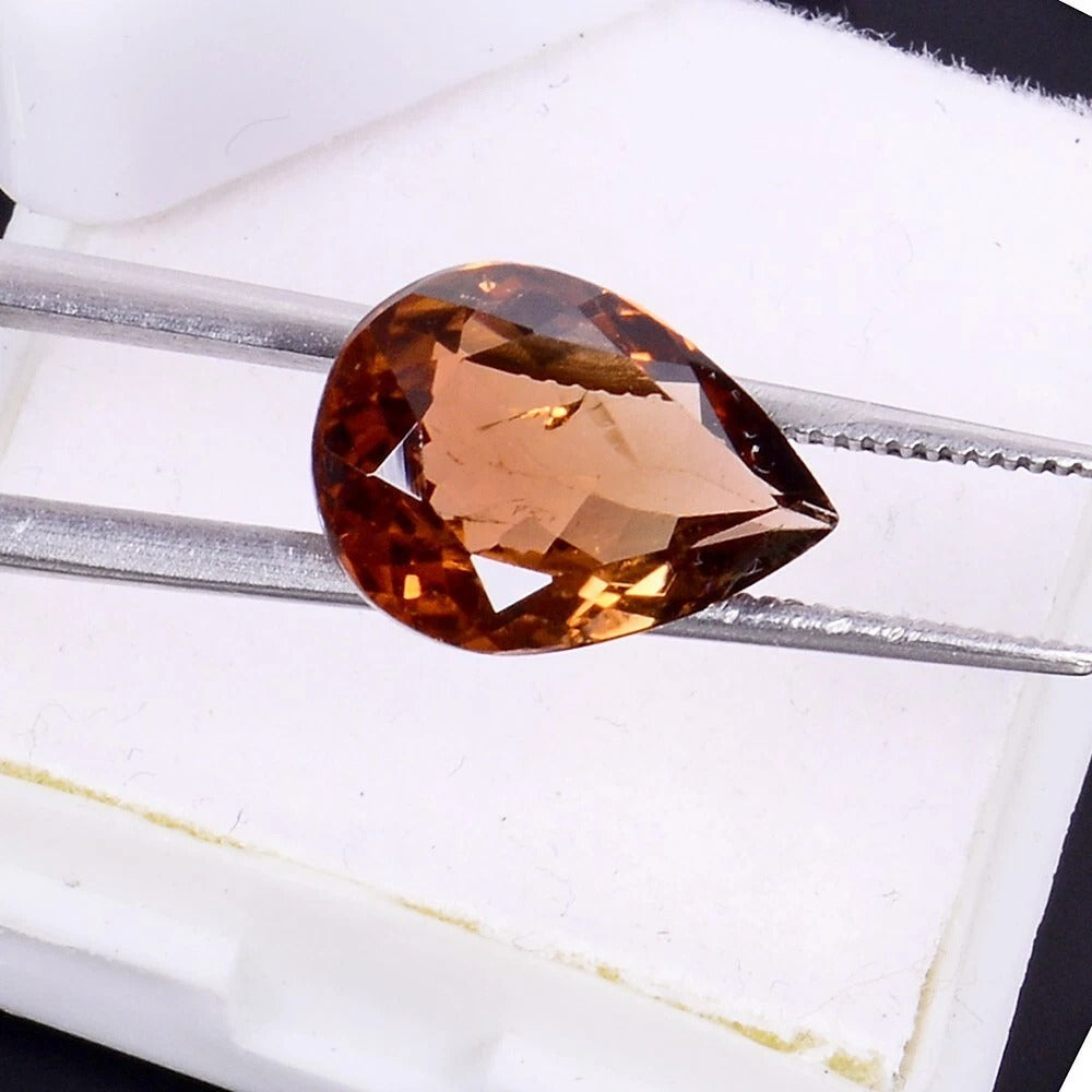 Certified 3.35 Cts Natural Untreated Mozambique Brown Tourmaline Pear Loose Gem
