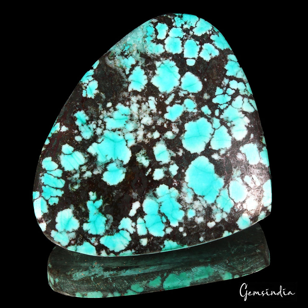 61.10 Ct Natural Arizona Blue Turquoise Pear Cab Loose Gems From United State