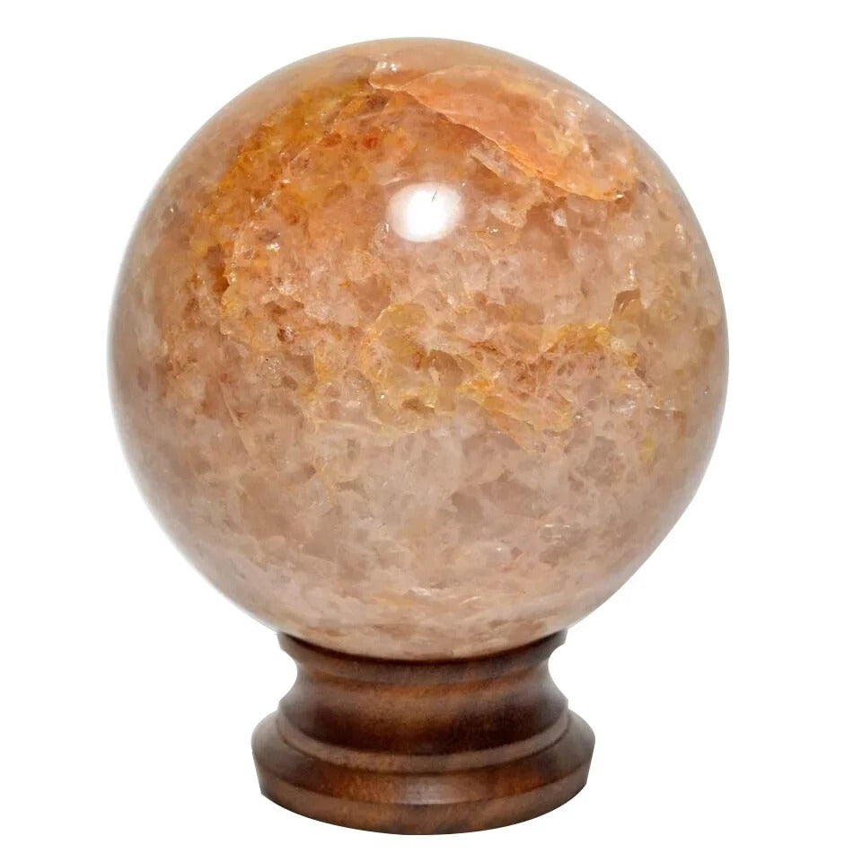 0.97 Kilo Natural Yellow Peach Aventurine Healing Crystal Huge Gem Sphere 3.5"