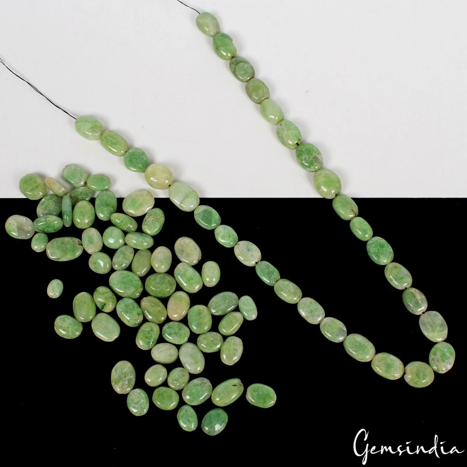 450 Ct Natural Emerald Oval Cab Bead Loose Gems Wholesale Lot 80 Pcs For Jewelry