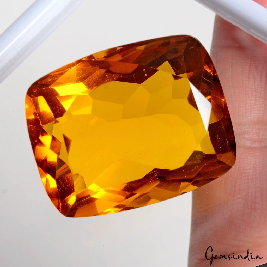166.80 Ct Lab-created Gem Hydrothermal Orange Cushion Cut Tourmaline For Pendant