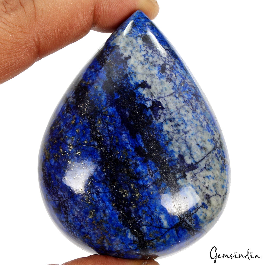 1000 Cts Natural Blue Grey Lapis Lazuli Pear Cabochon Huge Size Loose Gemstone