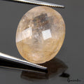 11.50 Cts Natural Untreated Brazilian Peach Morganite Loose Oval Checker Cut Gem