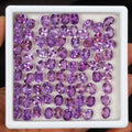 138.20 Ct/81 Pcs Natural Unheated Purple Amethyst Oval Calibrated 9x7mm Gems Lot