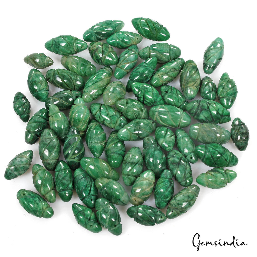 Emerald Beaded Strand, Color Enhanced, Green — 13mm to 23mm, 590 Ct, Brazil