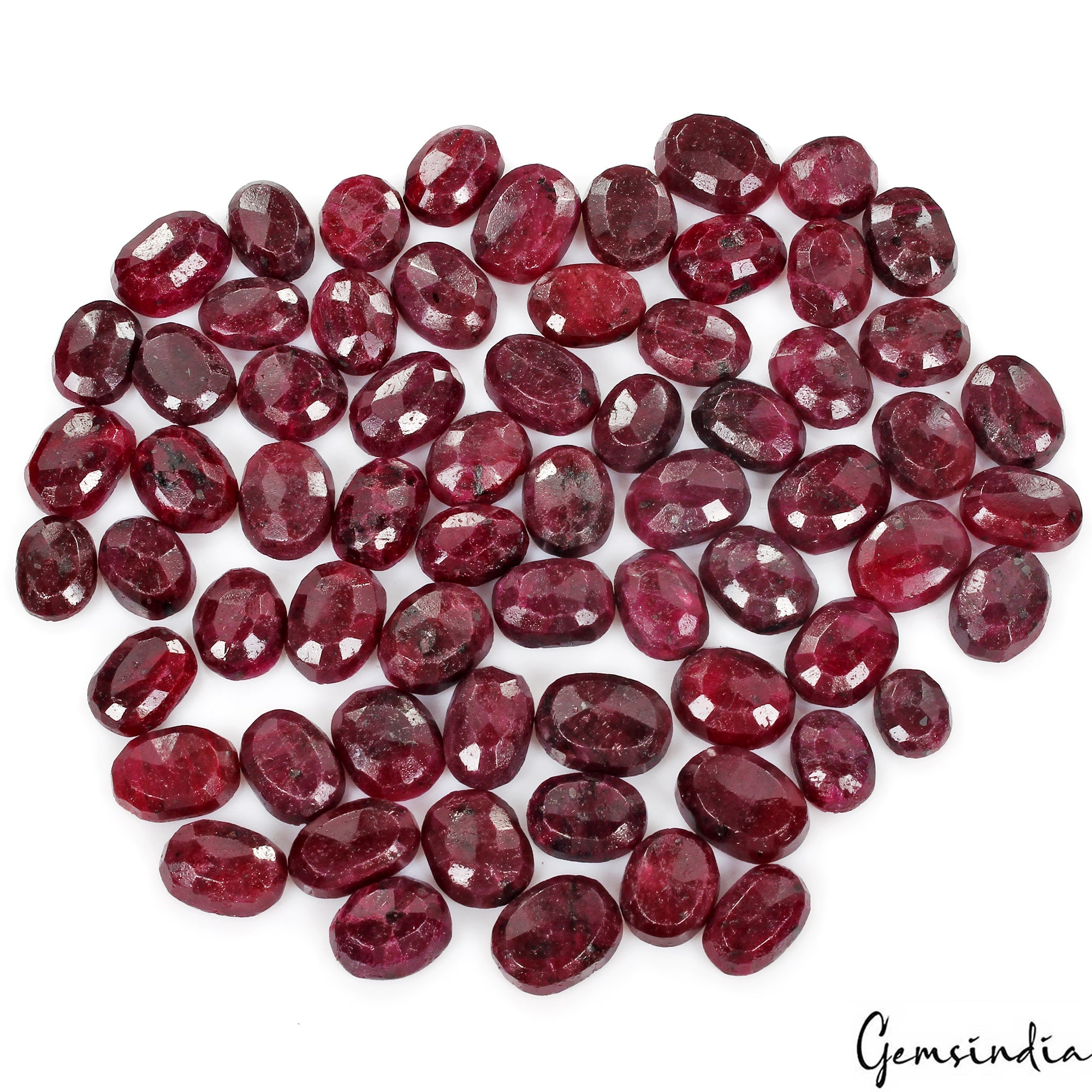 66 Pcs Natural Red Ruby From Madagascar Oval Cut Loose 12-18mm Gemstones~1240 Ct