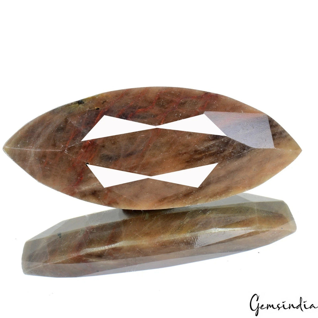Certified 330 Ct Natural Untreated Golden Brown Sapphire Marquise Cut Loose Gem