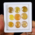 Sapphire Lot, Loose Gemstone, Oval Cut, Yellow — 9 Pieces, 12mm to 14mm, 57.00 Ct, Sri Lanka
