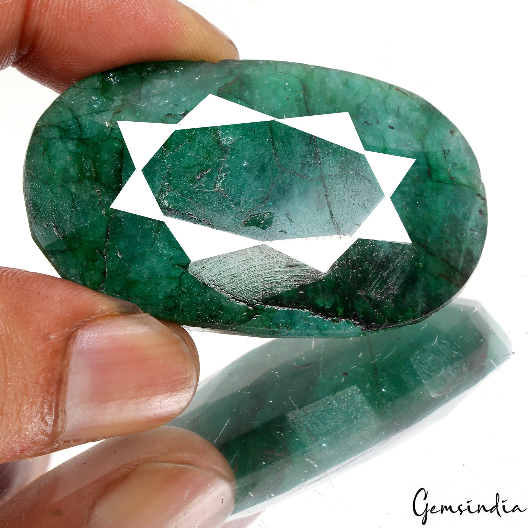 230 Cts Natural Green Emerald Oval Cut Loose Earth mined Brazil Huge Gemstone