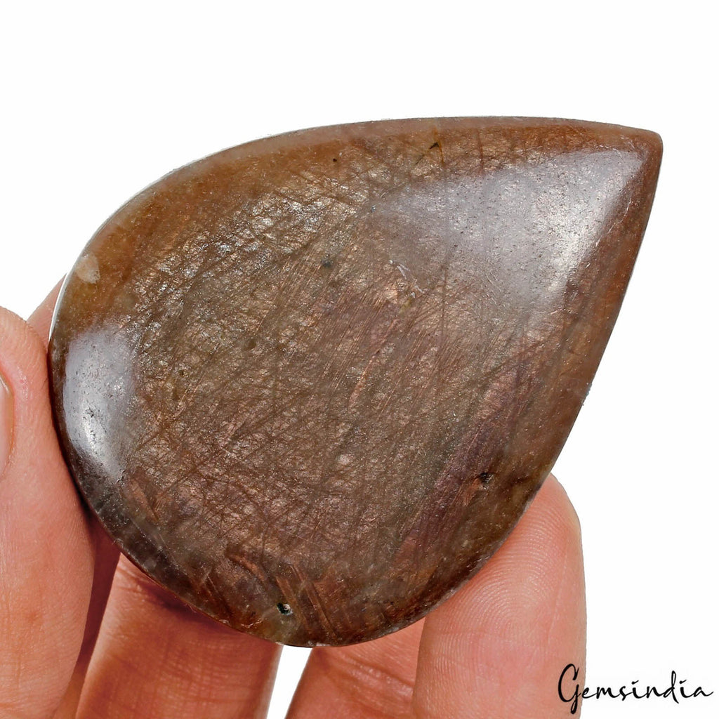 Natural Untreated Brown Sapphire Pear Cabochon Earth Mined 500 Ct Loose Gemstone