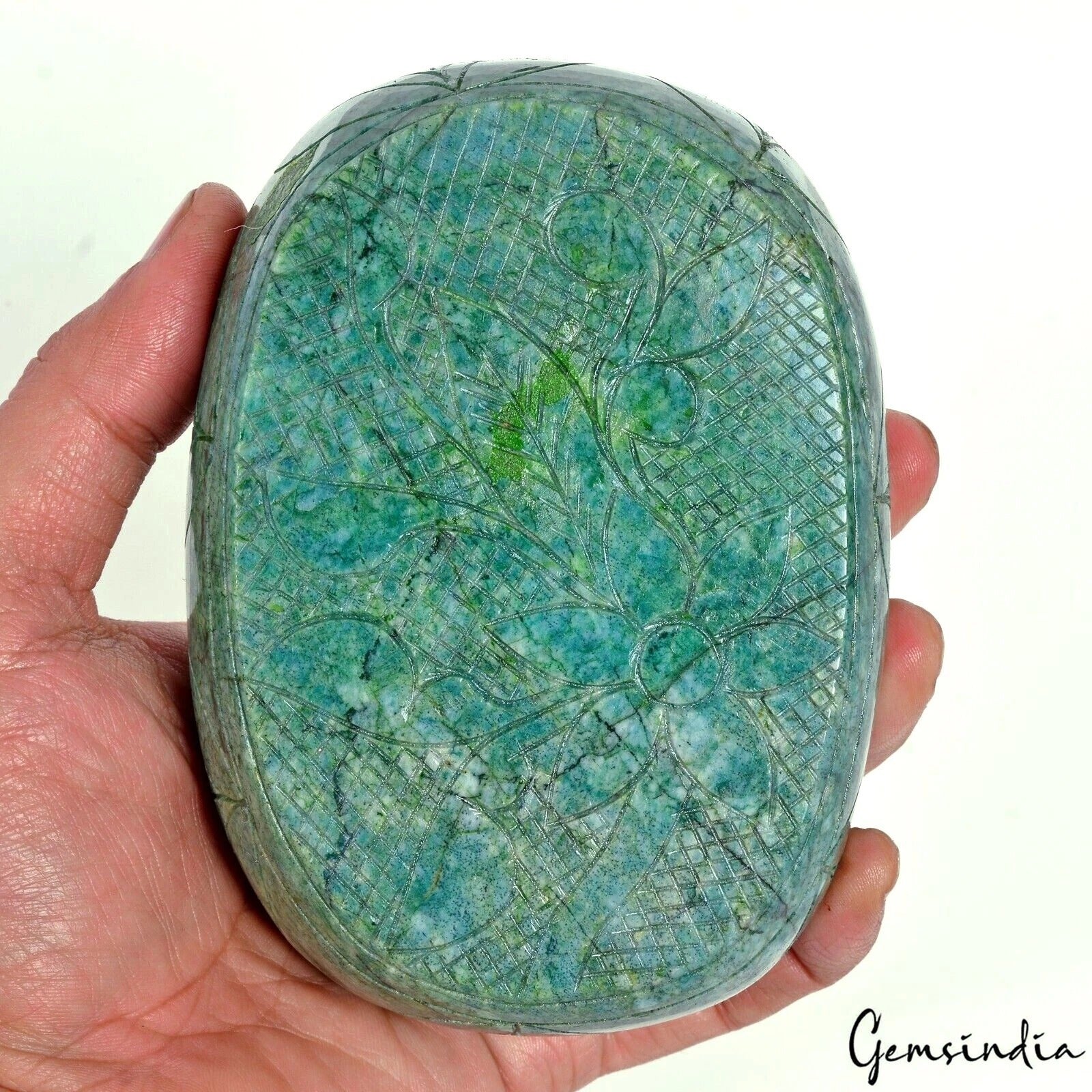 4600 Ct Natural Green Brazilian Emerald Oval Carving Earth Mined Huge Size Gems
