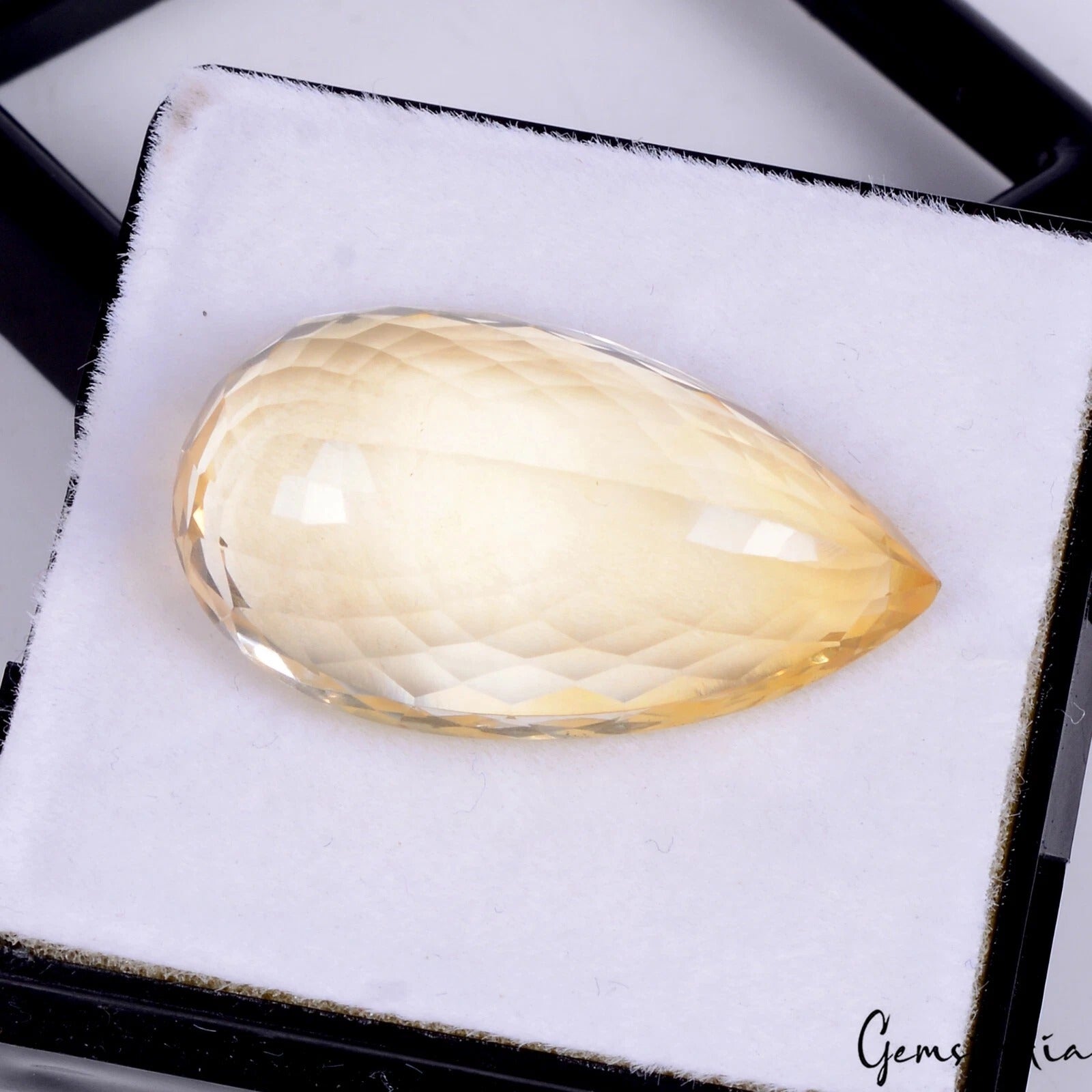 Natural Untreated Pear Faceted Cut Citrine Loose Gemstone For Jewelry 34.00 Cts