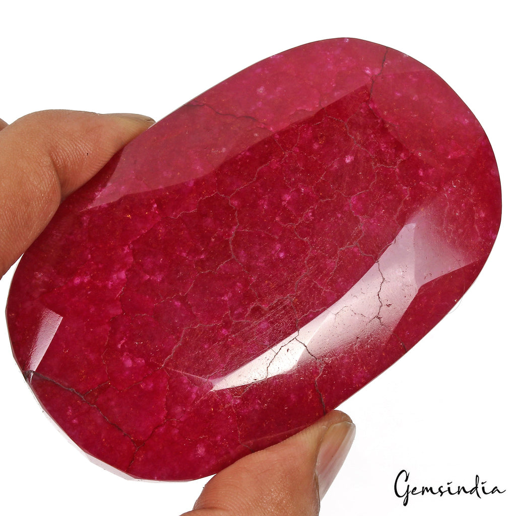 1020 Carats Natural Eye Catching Pink Red Quartz Oval Faceted Cut Huge Loose Gem