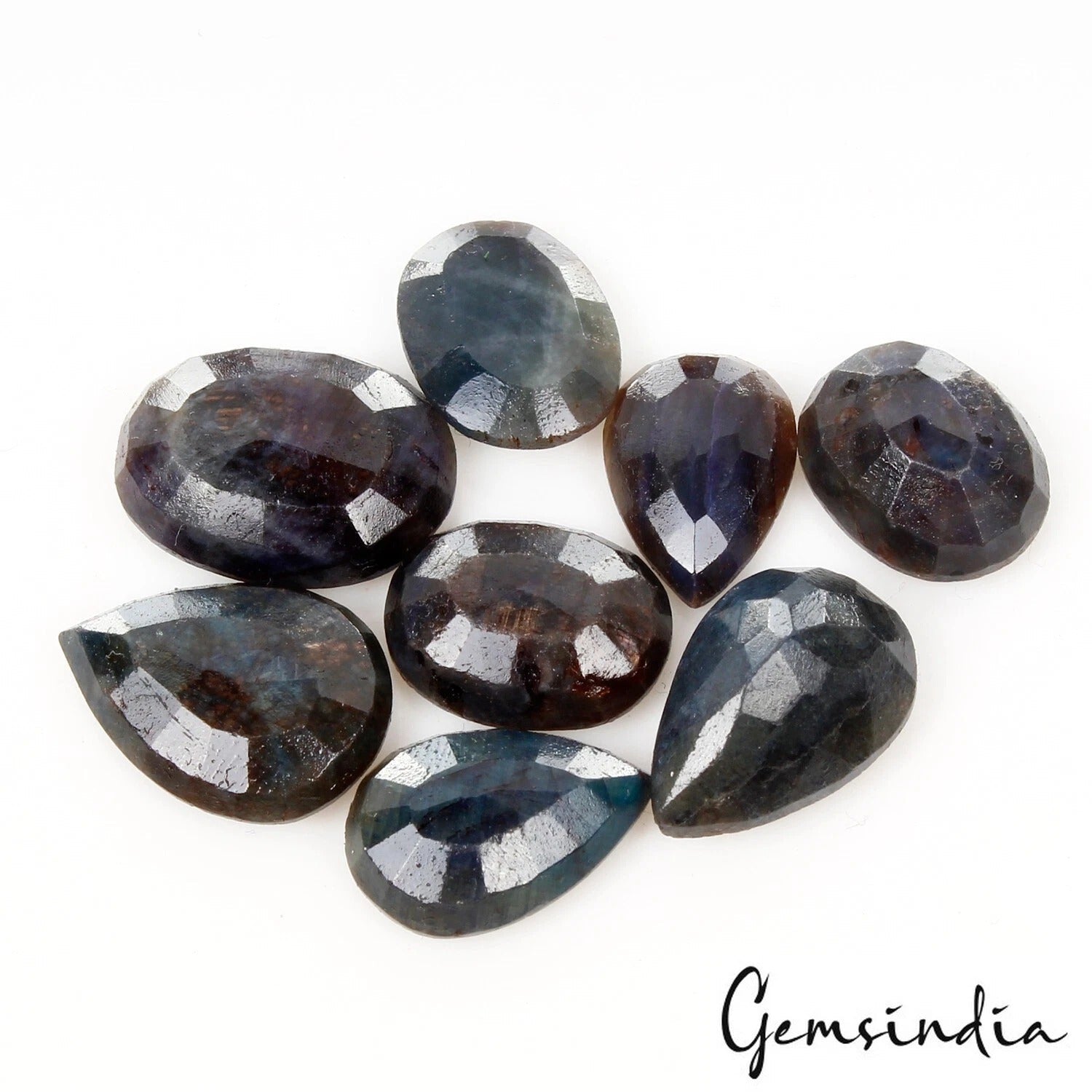 84.00 Ct Natural Untreated Brown Blue Sapphire Mix Faceted Loose Wholesale Gems