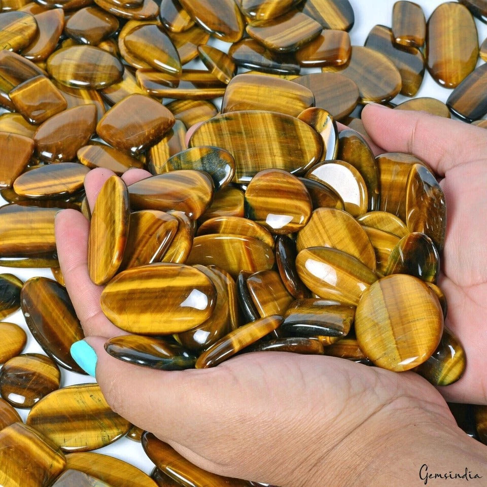 10000 Ct/190 Pcs Natural Mix Tiger Eye Top Quality Cabochon Gems Wholesale Lot