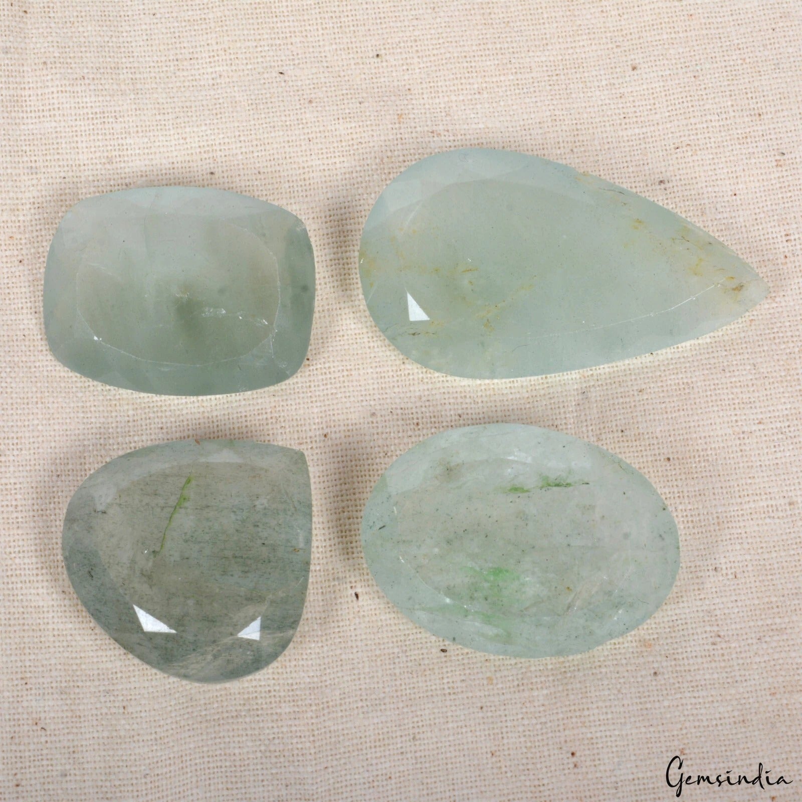 171 Cts/4 Pcs Natural Untreated Blue Aquamarine Mixed Cut Loose gems For Jewelry
