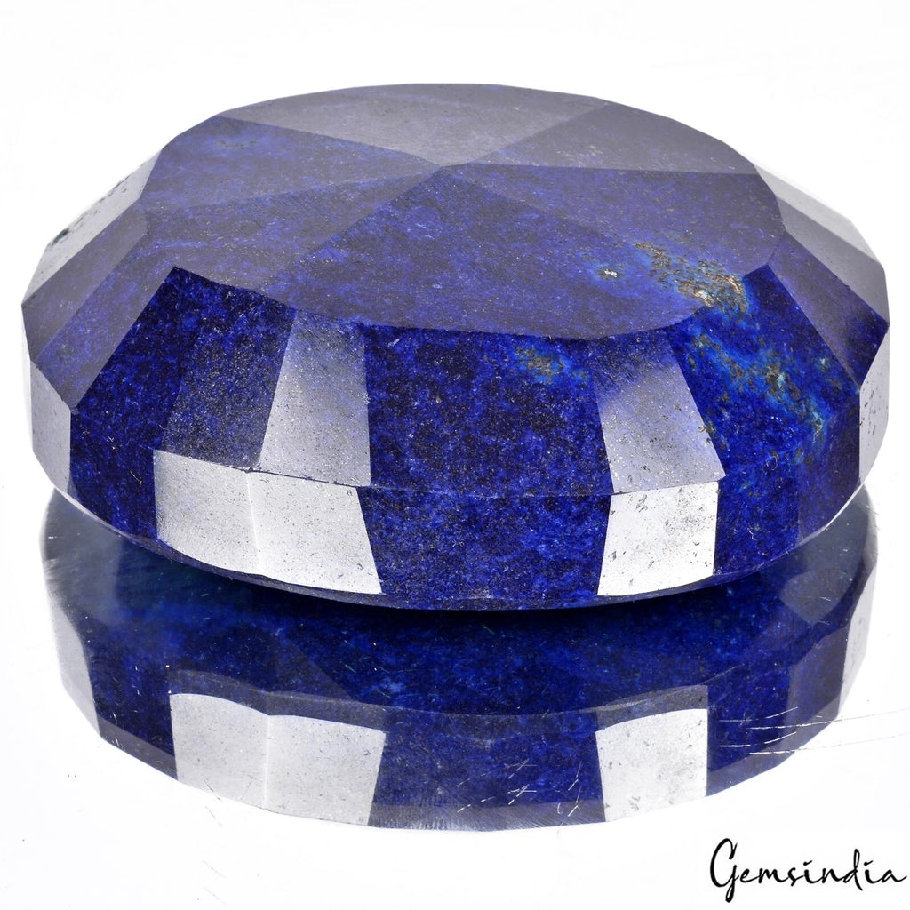 Blue Sapphire Loose Gemstone, Oval Cut, Color Enhanced — 94x76x35mm, 3050 Ct, Madagascar